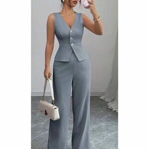 BRAND NEW Matching Two Piece Grey Business Pant Set